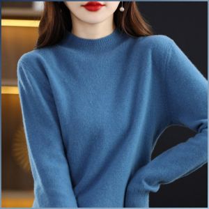 เสื้อกันหนาว มีหลายสีให้เลือก ประสิทธิภาพการเก็บรักษาความร้อนที่ดี สไตล์แฟชั่น ครึ่งปกสูง ปรับปรุงโดยรวม