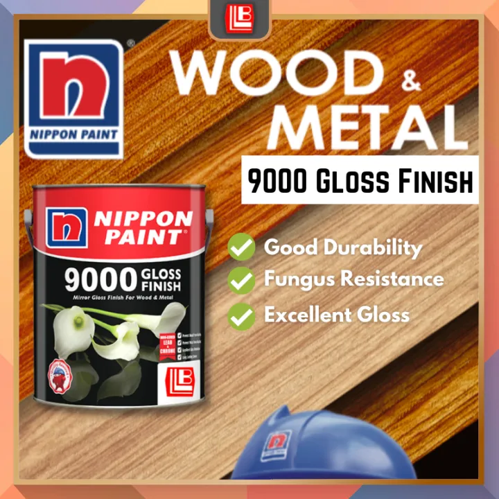 NIPPON PAINT Wood & Metal Paint 9000 Gloss Finish 1Litre | Lazada