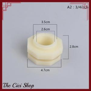 [The Cici Shop] ABS 1 2 3 4 1 Thread Water Tank Connector Pipe Fitting For Fish Tank Aquarium