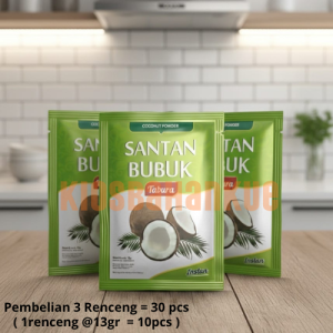 Santan Bubuk Tabura (Coconut Powder) Isi 3Renceng = 30pcs ( 1Renceng = 10pcs )