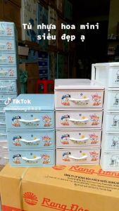 Tủ nhựa hoa nhỏ xinh đa năng 3t 4t 5 tầng hàng Cao cấp việt nhật