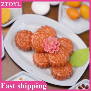 ZTOYL💝 Miniature Toy Simulation Moon Cake Plastic Dollhouse Food Dollhouse Miniature Mooncake Play House Food Model