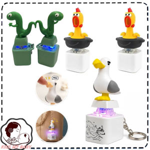 Seagull Keychain Luminous Sound Voice Clicker Fidget Toy Stress Relief Cute Bag Pendant Gift
