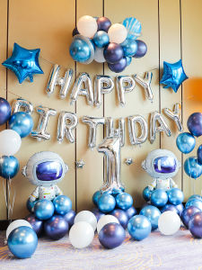 In Stock 92pcs/Set Outer Space Theme Balloon for Happy Birthday Party Decoration Set Astronaut Foil Balloons Toys for Boy ET Planet Rocket Explore Partner Kids Birthday Party Supplies Set
