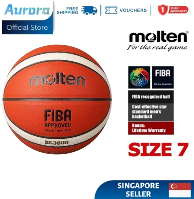 Molten BG3800 Category 7 PU Leather Material Basketball Ball Free Net bag Needle Pin and Inflator