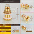 Water Tank Connector Fittings Solid Brass Water Tank Adapter 1/2”DN15. 