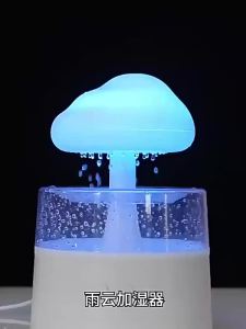 SG STOCK Rain Cloud Aromatpy Humidifier with Bluetooth Speaker & Remote Color Changing Night Light for Bedroom & Office