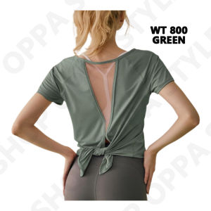 Oppa Style Shop Baju Atasan Wanita Olahraga | Baju Wanita Model Jaring Ikat Belakang Senam Gym Yoga