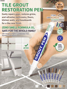 Tile Grout Sealant Pen Waterproof Mildew Resistant Gap Filler/DIY Repair Grout Pen For Bathroom Kitchen Floor Wall/Tiles Gap Restorer