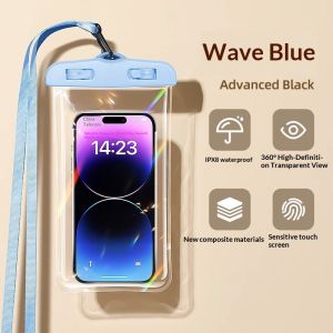 SERENEGLOW Vỏ điện thoại chống nước có độ trong suốt cao với chức năng màn hình cảm ứng để bơi lội lặn và các hoạt động ngoài trời