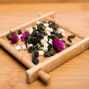 玫瑰蜜桃乌龙茶三角袋泡茶冷泡热泡水果茶 Rose Peach Oolong Tea Triangle Bag 50 Bags