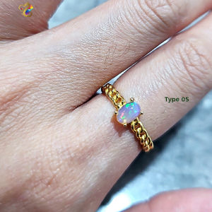 Premium Grade Opal Full S925 Silver Adjustable Ring (5 Types to Choose)