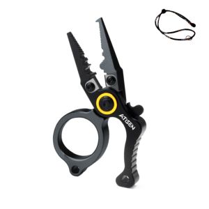 MUQZI Hook Remover Fishing Pliers Line Cutter Aluminum Alloy Ring Openers Pliers Fishing Tackle Tungsten Steel Mini Lure Pliers Pesca Accesorios