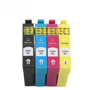 Compatible T1251 T1252 T1253 T1254 Ink Cartridges Replacement for Epson Stylus NX125 NX127 NX420 NX625 WorkForce 320 520 630 Printers Black/Cyan/Magenta/Yellow 4 Colors 2-Year Shelf Life