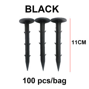 100/pack grass proof cloth ground nails black plastic greenhouse film nails horticultural ground nails