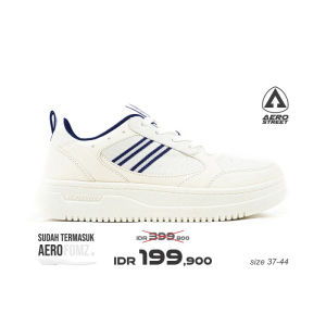 Aerostreet 37-44 Oxford Natural Natural Navy - Sepatu Sneakers