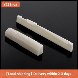 【Local shipping】 Ivory Buffalo Bone Bridge Saddle And Slotted Nut For 6 String Acoustic Guitar