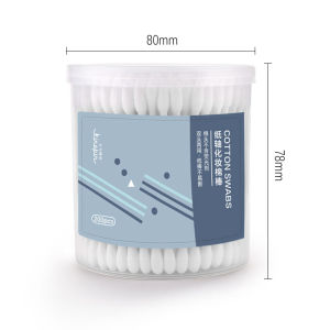Kinepin 200PCS/box Cotton Swabs Cotton Buds Disposable Double Head Swab Makeup Earpick Soft Skin-Friendly Sanitized Safe Pimple Removing Blackhead Makeup Cotton Pad