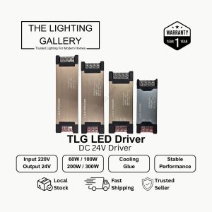 Compact Slim LED Strip Power Supply Transformer 100W/200W Dual Output DC12V/DC24V