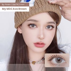 KAKALENS My  Mini Ava Brown Pinkin 14.2mm Natural Lens / Softlen My Mini Ava by Pinkin Softlens