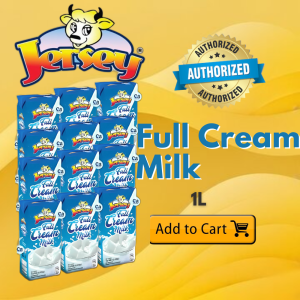 JERSEY Full Cream Milk 1Lx12 - Creamy Nutritious & Perfect for Cooking and Baking