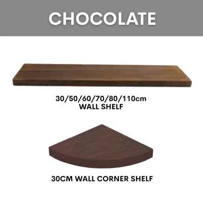 30cm 50cm 60cm 70cm 80cm 110cm Corner DIY Floating Wall Shelf Rack Floating Gantung Rak Dinding Rak Buku Gantung Dinding