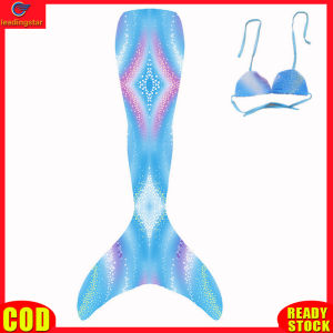 LeadingStar RC Authentic 2Pcs/set Girl Kid Swimsuit Halter Bra + Mermaid Tail Colorful Split Swimwear for 3-12Y
