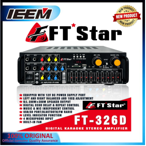 【IEEM】FT STAR FT-326D 2 Channel Amplifier With Mixer Equalizer