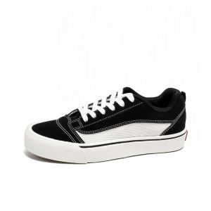 New Canvas Shoes Men Fashion Casual American Skateboard Sneakers Lace up Black White Potato Shoe