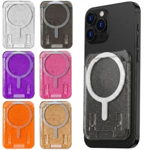 MINIFELE 262 Transparent For MagSafe Wallet Acrylic Scratch-resistant Phone ic Card Holder Creativity Durable Phone Case Card Bag for iphone 17/16/15/14/13/12