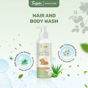 SABUN & SHAMPO BAYI TUSON 200ml | With Aloevera leaf Extract | And Chamomille Extract
