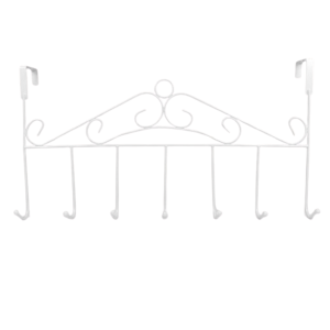 7-Hook Black Iron Over-the-Door Hanging Rack – Decorative Space-Saving Organizer size height 20 cm length 40 cm width 40 cm