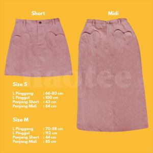 Skirt / Rok Wanita - HEART SKIRT CORDUROY - NAOTEE
