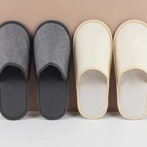 Slippers For Star-Rated Hotels Travel B&Bs Beauty Salons Linen Hotels Home Use Non-Slip Breathable For Bathing