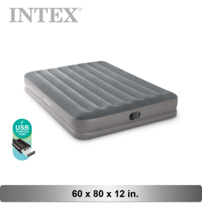 INTEX® 64114 Queen Dura-beam Prestige Airbed w/ Fastfill™ USB Pump (60 x 80 x 12 in.)