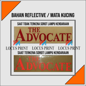 Cutting Sticker Stiker The Advocate Advokat Lawyer Pengacara Bahan Reflective