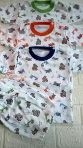 Baju Bayi Setelan Lengan Pendek RANDOM - Kaos Oblong Anak usia 3-18 bln - Denanda Baby