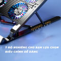 Giá đỡ laptop có quạt tản nhiệt phù hợp nhiều loại laptop, dễ dàng điều chỉnh, tản nhiệt tốt, chắc chắn bền bỉ. 