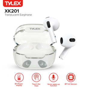 TYLEX XK201 Translucent Mascot Wireless Earphones Bluetooth 5.0 Type-C Input Charging