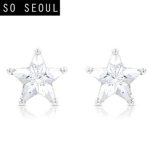 SO SEOUL Aster Star Diamond Simulant Stud Earrings