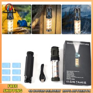 Winnereco 3 in 1 Mosquito Repeller Lamp USB Rechargeable Camping Lantern for Outdoor Activities with Bright LED Light and Mosquito Prevention