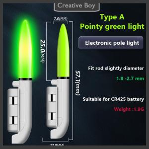[Creative] 1PC Sharp End Fishing Electronic Rod Light Luminous Stick Flash CR425 Lithium Battery LED Removable Waterproof Night Tackle