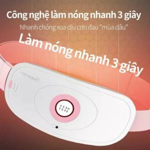 Máy Massage Bụng Kinh  Đai Chườm Nóng Matxa Giảm Đau Bụng Kinh Máy Rung Làm Ấm Tử Cung Cho Phụ Nữ Đến Kỳ Kinh. Máy Massage Làm Ấm Bụng Đai Đeo Giảm Đau Bụng Kinh Nguyệt Điều chỉnh ba tốc độ để làm nóng nhanh + massage