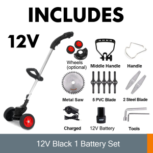 288V Cordless Electric Lawn Mower Grass Cutter Trimmer with Wheel Battery chargeable Grass Cuter Grasscutter Portable