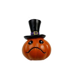 Smiling Pumpkin Resins Miniature Statue Halloween Holiday Decoration For Mantels Shelf And Horror Theme Displays