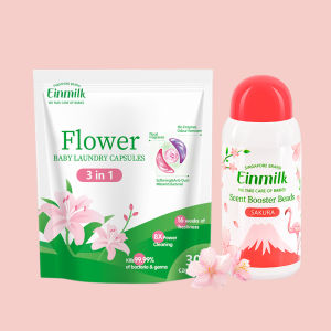 Einmilk 300g Baby Laundry Detergen Pods 3 in 1 Powerful Cleaning Flower Scent Detergent Capsules
