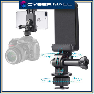 1/4 Inch Flash Hot Shoe Screw Adapter Tripod Mount Phone Clip Holder