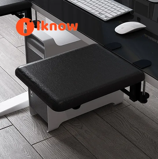 Computer Arm Rest for Desk, Collapsible Arm Rest Support for Computer Desk Ergonomic Arm Rest Extender Rotating Mouse Pad Holder for Table, Office, Desk