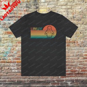 [Local Stock] VCC Retro Style Linux Graphic Printed Man T-Shirt Summer Casual Fashion Loose Short Sleeve Cotton Comfort Breathe Women Streetwear