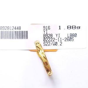 JIN JING CINCIN BELAH ROTAN SIZE 14-22 (HOLLOW) EMAS 916 ORI 1.58G-1.91G